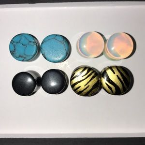 00 Turquoise and stone gauges